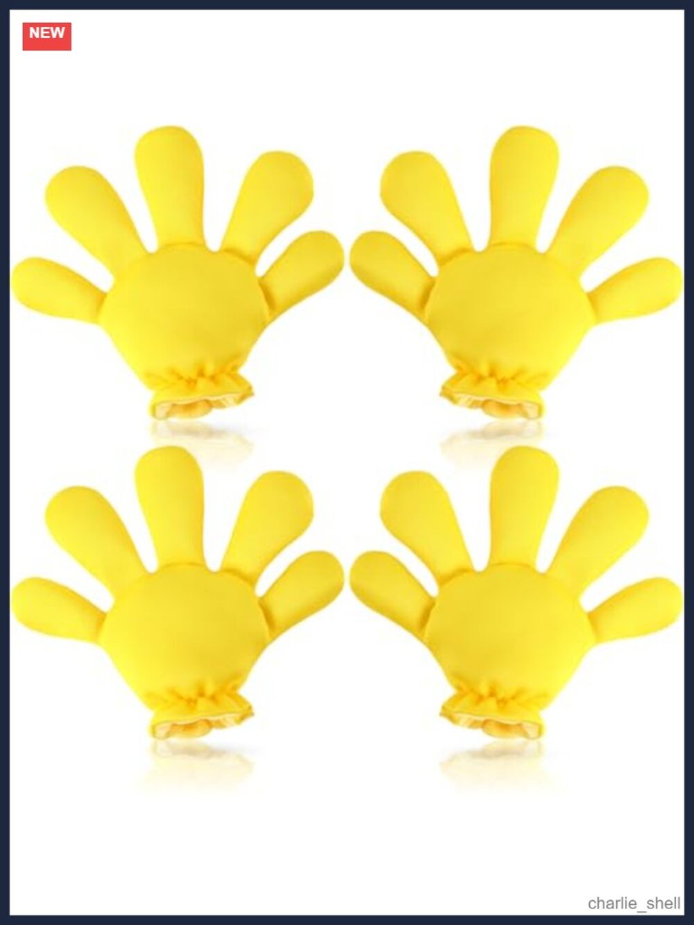 Jumbo Cartoon Hands Oversized Costume Gloves 2 Pairs Knitted Cloth Halloween